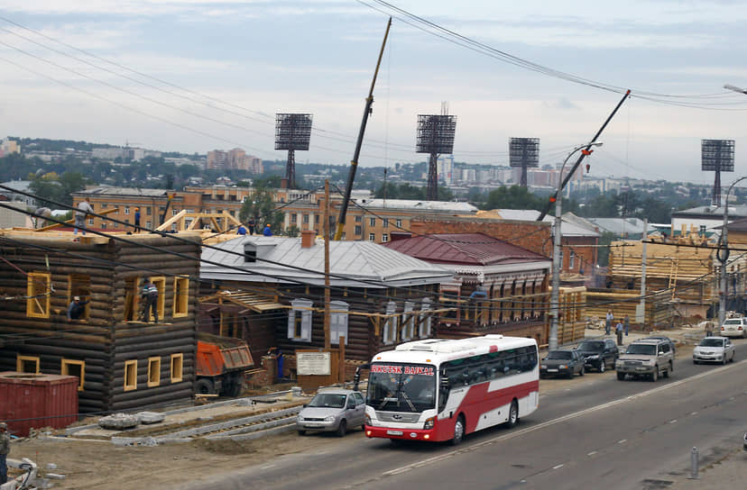 Строительство 130 квартала Иркутска.