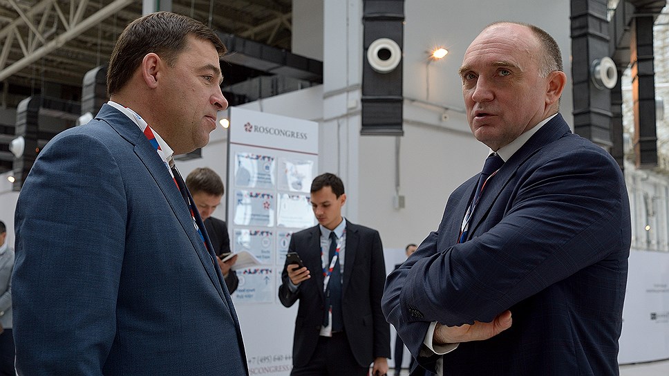 Губернатор Борис Дубровский (справа) видит перспективы в сближении Челябинска и Екатеринбурга 