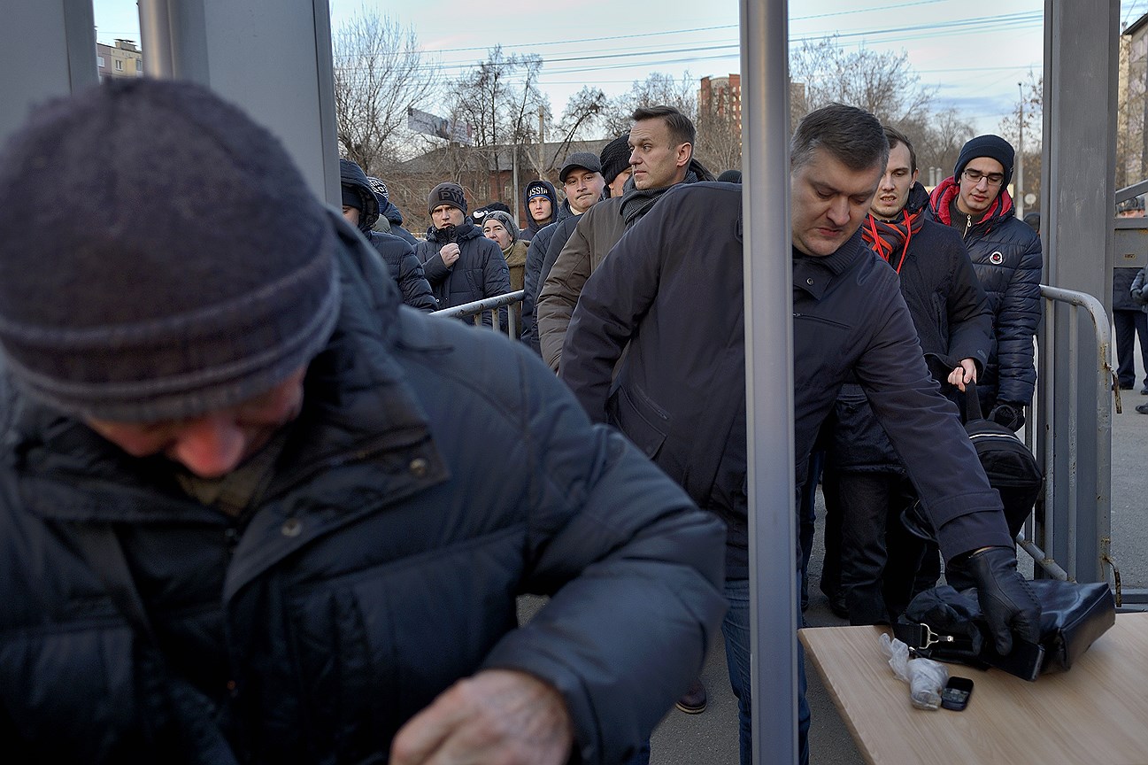 Алексей Навальный прибыл на митинг почти вовремя