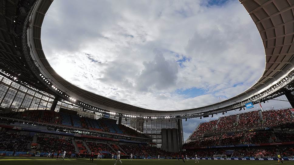 Матч между сборными Египта и Уругвая на стадионе &quot;Екатеринбург Арена&quot;.