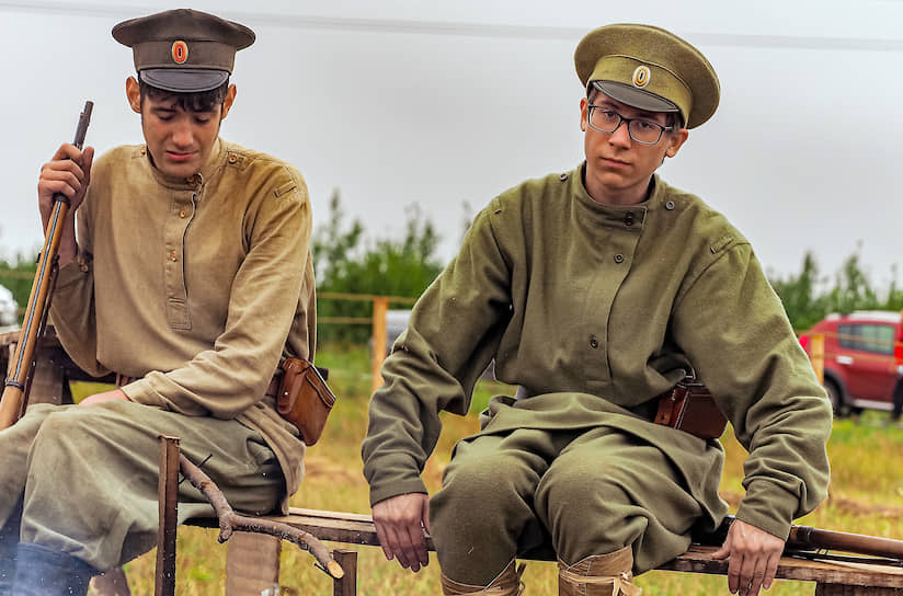 Участники реконструкции сражений Первой мировой войны