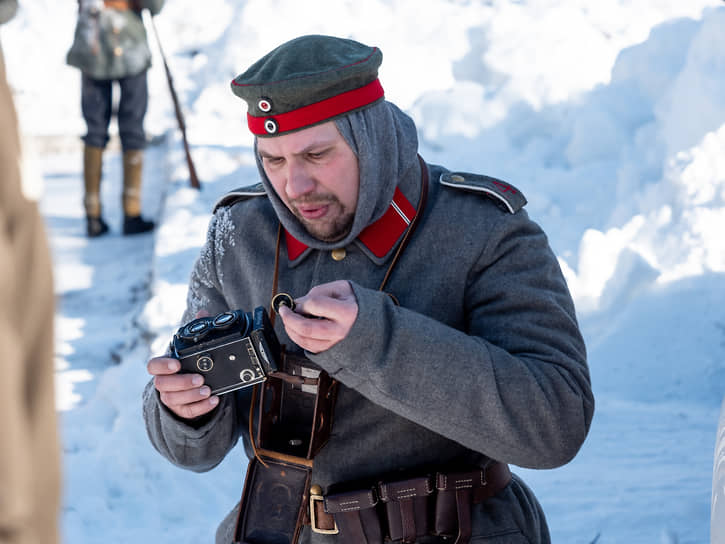 Военно-историческая реконструкция эпизода сражения между частями Красной армии и кайзеровскими войсками в феврале 1918 года
