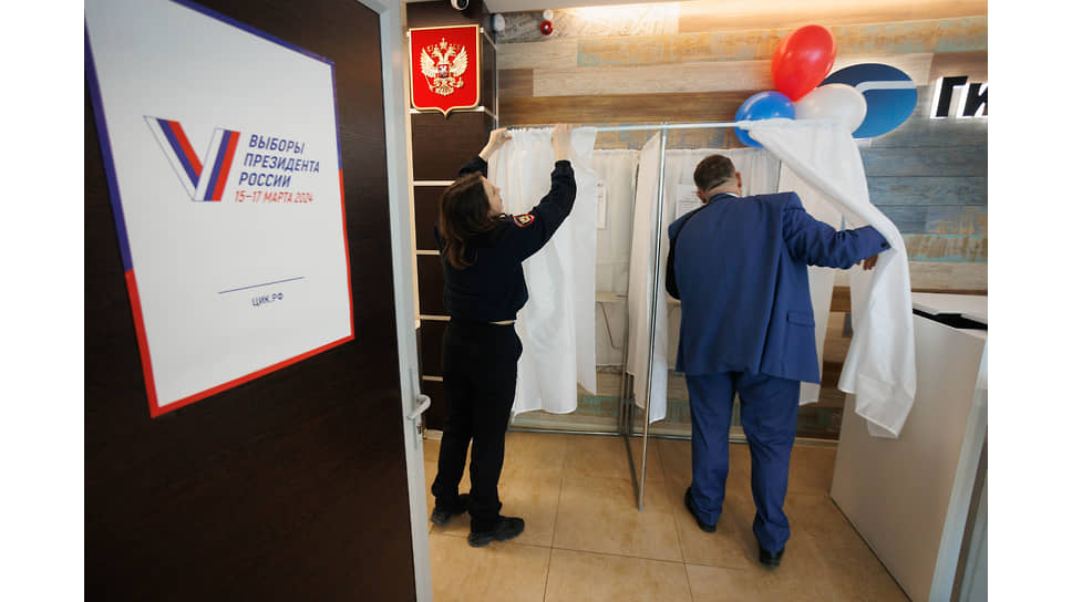 Подготовка к выборам Президента РФ на избирательном участке №224 в поселке Прохладный