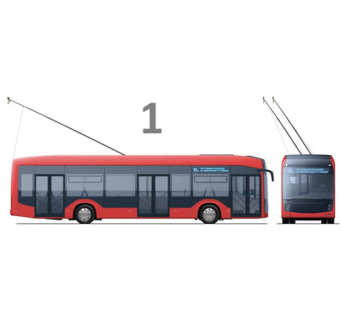 В Ижевске представили 4 варианта дизайна новых троллейбусов с автономным ходом