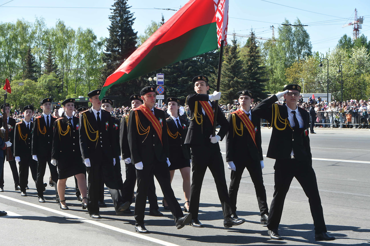 Впервые в составе парадных расчетов прошли воспитанники средней школы № 152 имени Бельченко из Минска