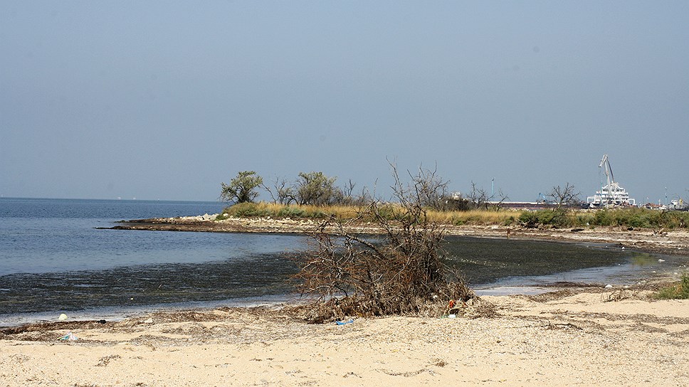 В результате того, что были &quot;срезаны&quot; защитные песчаные дюны, море размыло часть косы Чушка - пляж, который местные жители называли &quot;Канары&quot;.