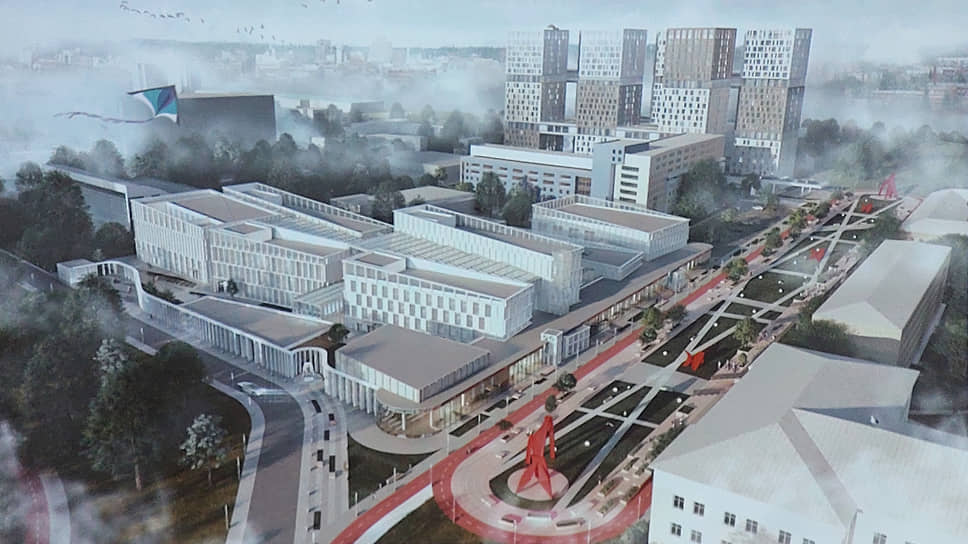 Здания кампуса 
на проспекте Гагарина планируется объединить с университетским городком длинной овальной площадью