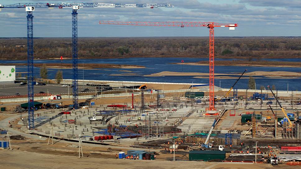 В районе Стрелки началось строительство стадиона «Нижний Новгород» на 45 тыс. мест к чемпионату мира по футболу-2018 