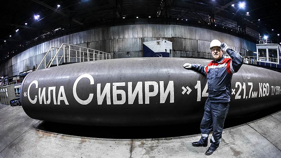 2016 год. Труба большого диаметра, выпущенная на ВМЗ и предназначенная для газопровода «Сила Сибири»
