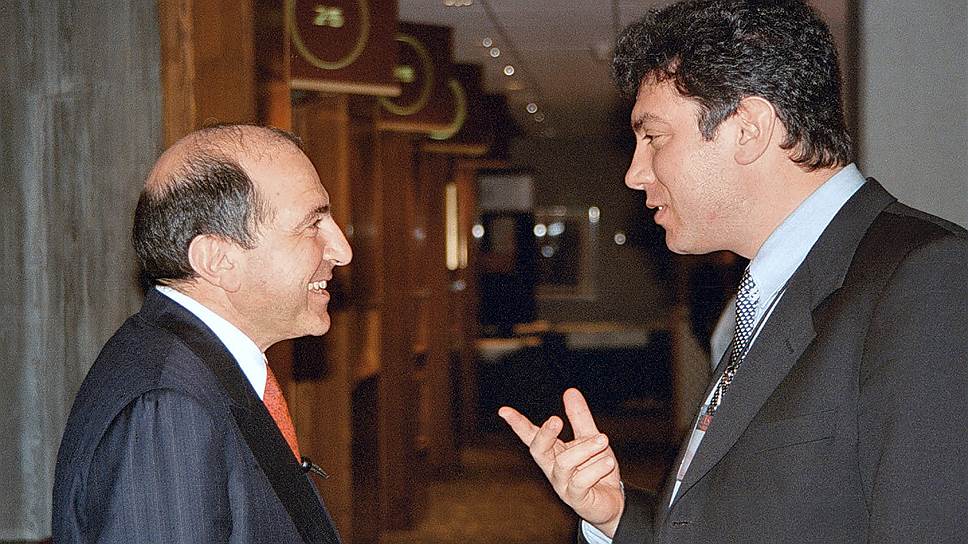 Январь 1999 года. Предприниматель Борис Березовский и Борис Немцов в кулуарах международного экономического форума в Бостоне (США)