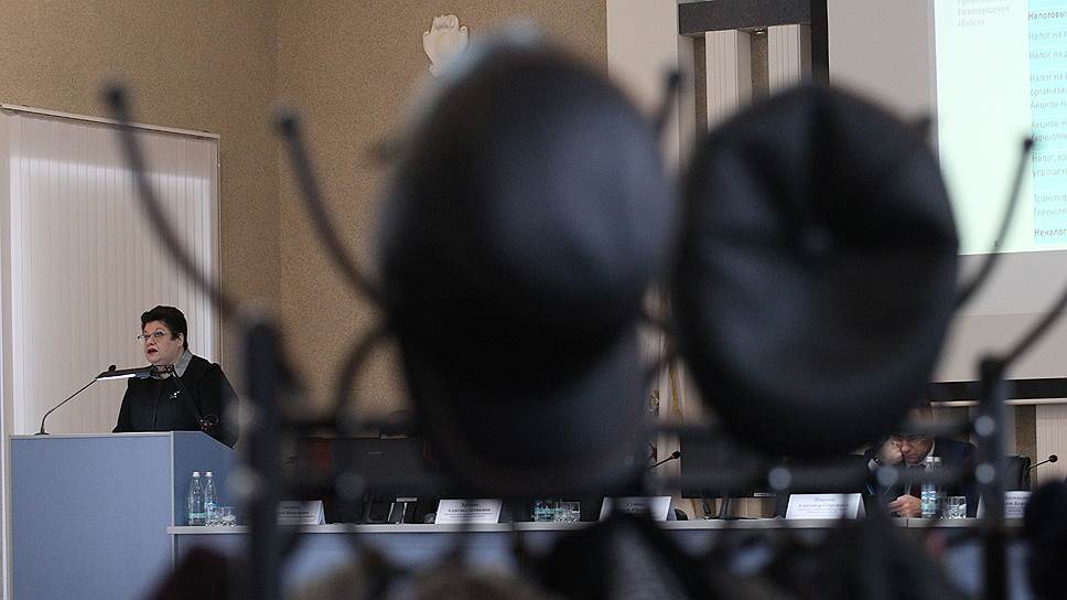 Министр финансов правительства Нижегородской области Ольга Сулима во время общественных слушаний по проекту бюджета на 2019 год. Ноябрь 2018 года