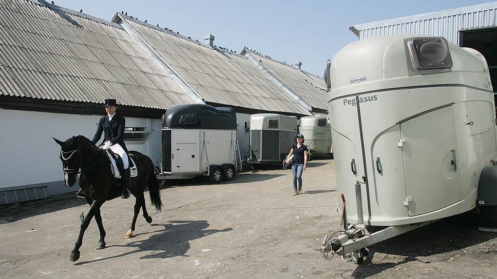 Некоторые лошади проделали в таких фургончиках путь не в одну сотню километров, чтобы поучаствовать в соревнованиях
