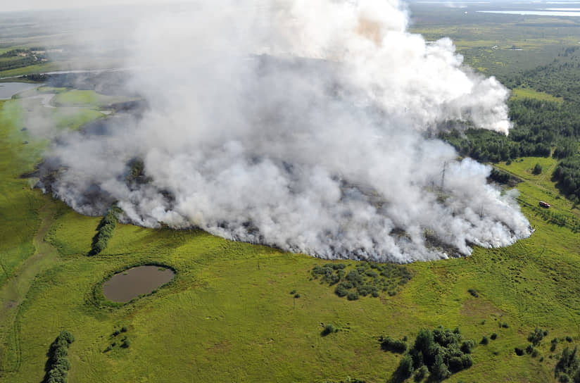 За день общая площадь лесных пожаров в Красноярском крае увеличилась до 10 тыс. га