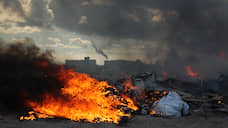 В Норильске горел мусорный полигон