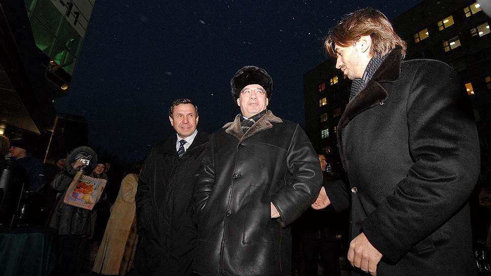 Мэр Владимир Городецкий, губернатор Виктор Толоконский и бизнесмен Михаил Абызов, 2007 год.