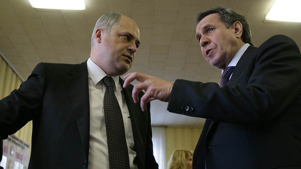 Вице-губернатор Андрей Ксензов и мэр Владимир Городецкий, 2012 год.
