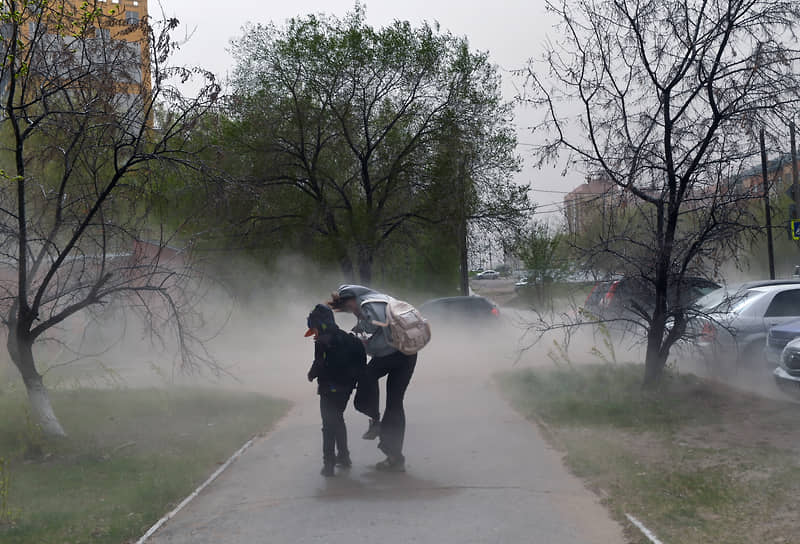 Пыльная буря в Омске