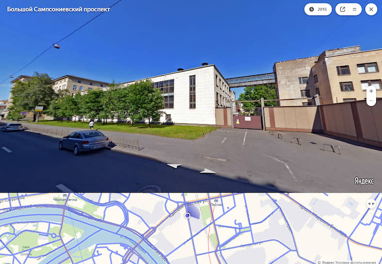 Скриншот с ресурса Яндекс-карты. Сампсониевский проспект. Бывшие производственные здания компании "Климов"