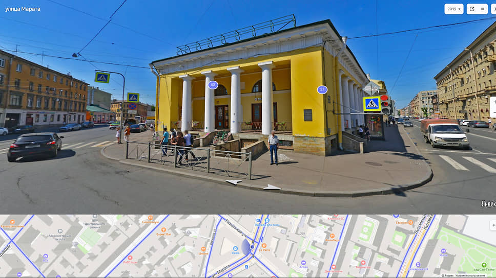 Скриншот с ресурса Яндекс-карты. Здание Ямского рынка на улице Марата, дом 53, литера А