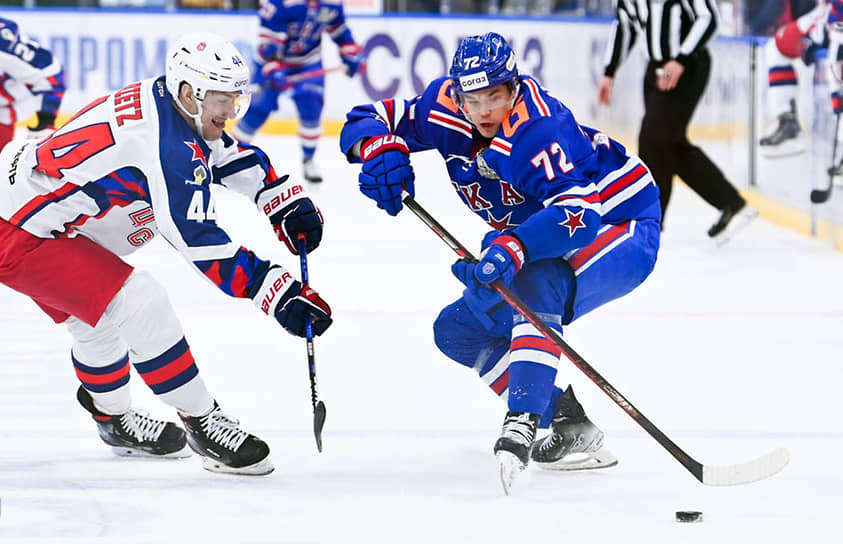 Хоккеисты СКА проиграли первый матч финальной серии плей-офф Западной конференции КХЛ ЦСКА со счетом 1:3
