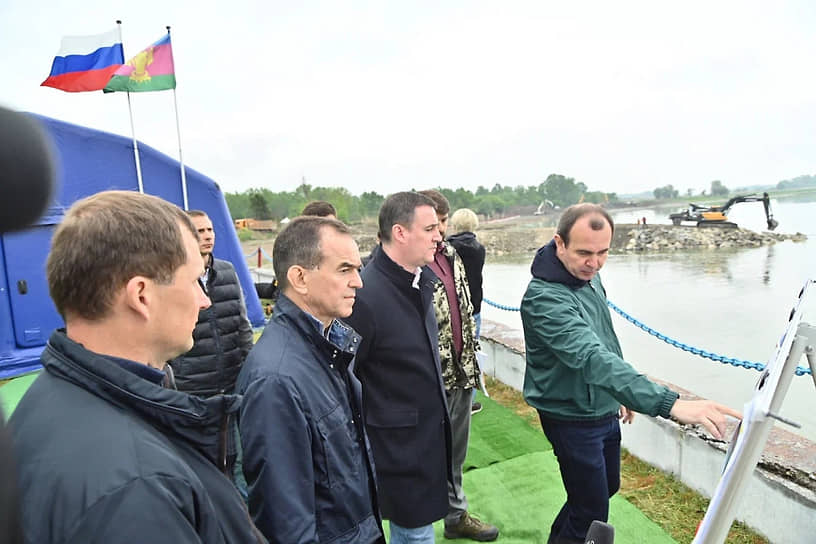 Восстановление плотины Федоровского гидроузла на реке Кубань в Краснодарском крае
