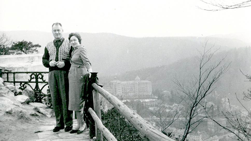 На отдыхе с женой в Каловых Варах, 60-е годы