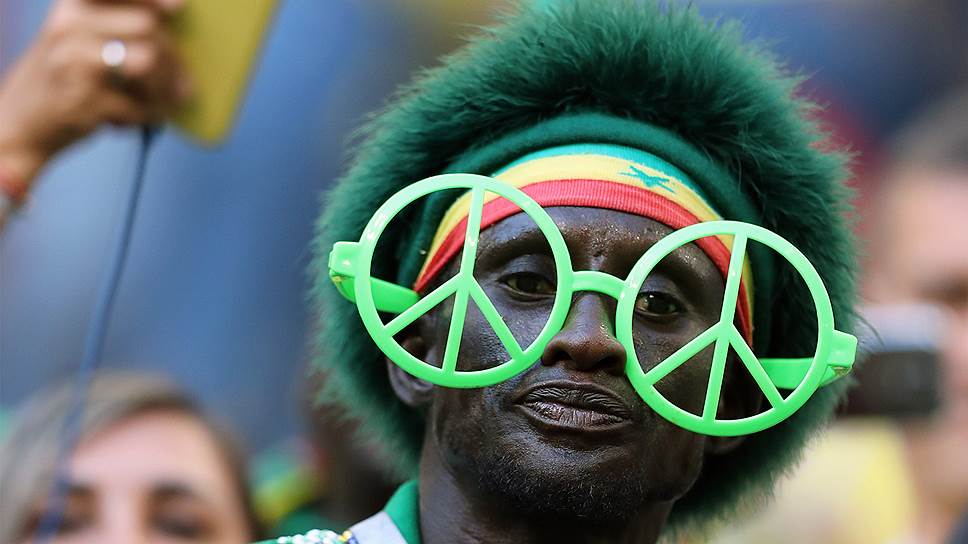 Сенегальский фанат на стадионе «Самара Арена»