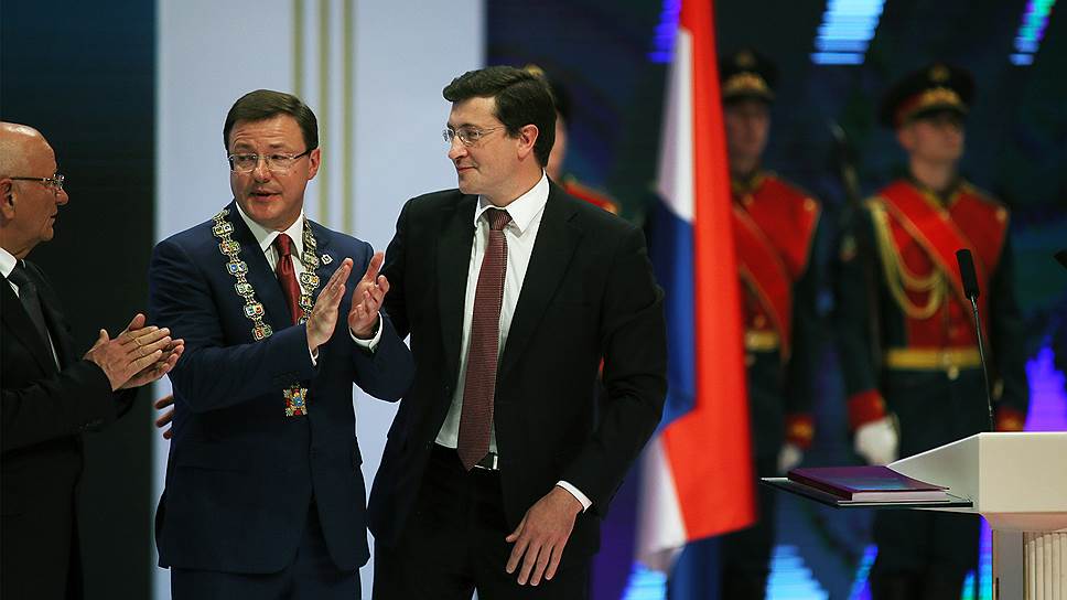 Дмитрий Азаров с губернатором Нижегородской области Глебом Никитиным