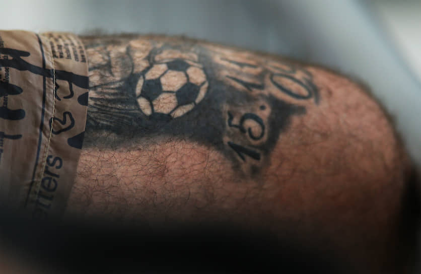 Футбольная татуировка.