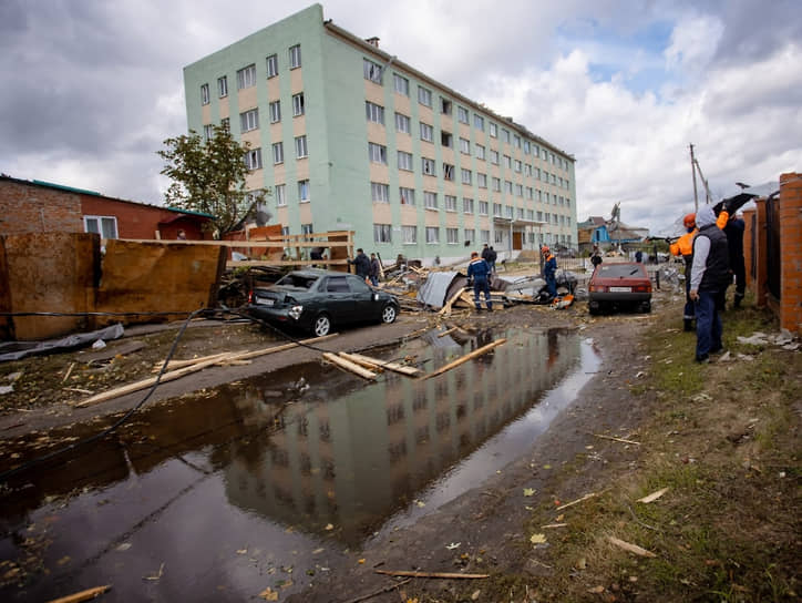 Последствия урагана в Курской области (областной центр)