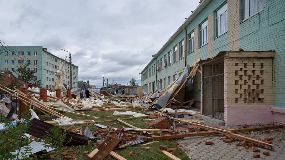 Последствия урагана в Курской области (областной центр)