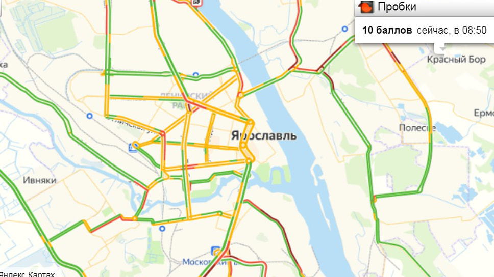 Пробки ярославль сейчас на московском. Пробки Ярославль сейчас онлайн. Пробки в Ярославле утром. Режим пробок в г Липецке. Красный участок дороги на Яндекс карте.