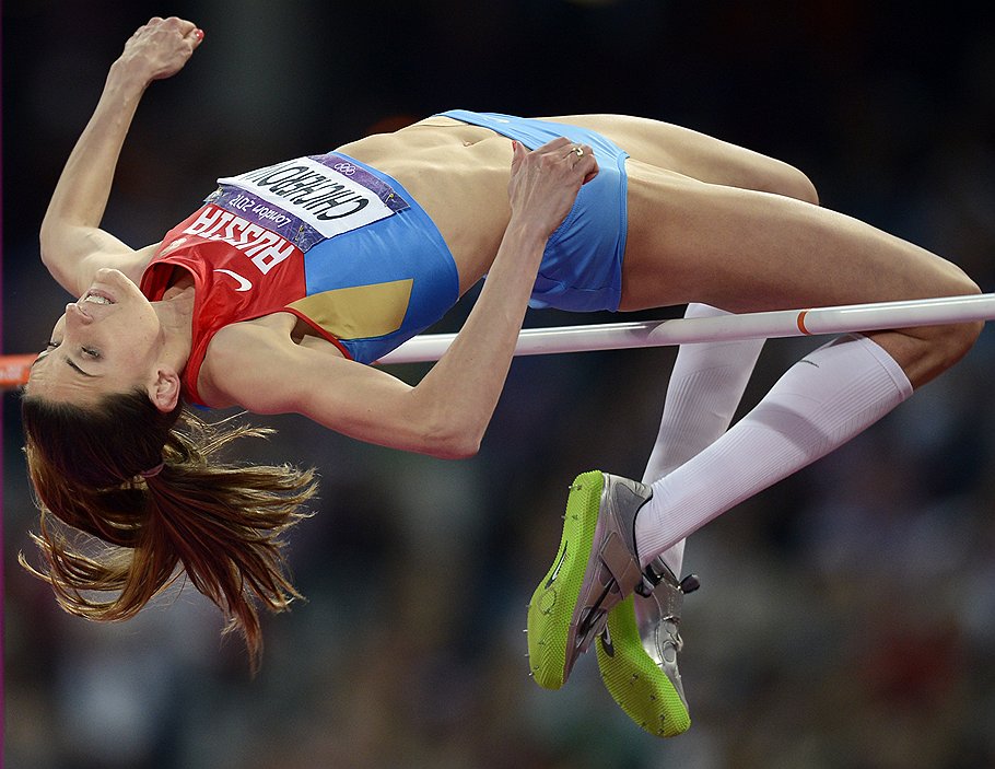 Золотой прыжок Анны Чичеровой на 2 м 05 см стал украшением легкоатлетического турнира