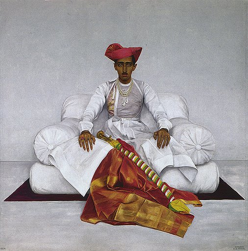 Портрет махараджи Индора в национальном костюме. Архив Chaumet, 1934