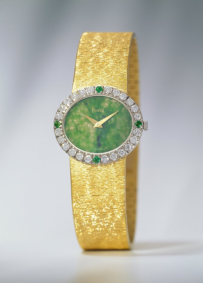 Часы Piaget, сделанные для Джеки Кеннеди с циферблатом из жадеита, 1966