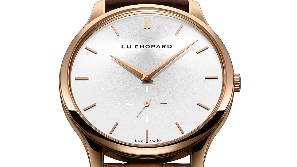 Chopard, L.U.C. XPS, 2013: классические мужские часы с корпусом из розового золота диаметром 39,5 мм с механизмом с автоподзаводом и запасом хода на 65 часов, модель сертифицирована COSC