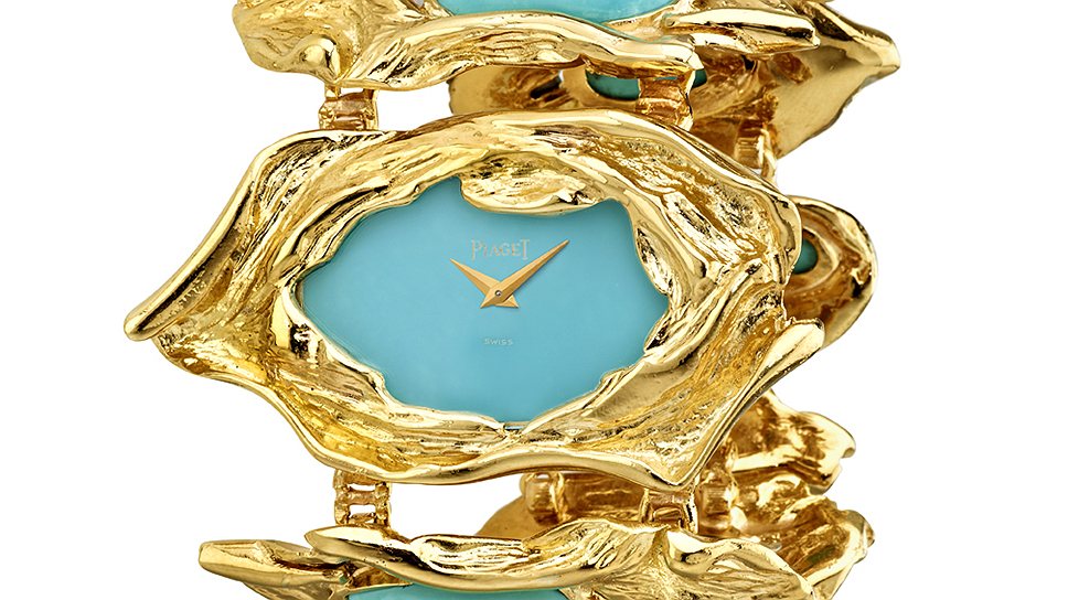 Piaget, золотые часы с бирюзой, 1969 