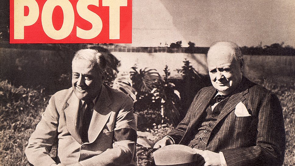 Обложка Picture Post, рассказывающая о конференции в Касабланке с участием Рузвельта и Черчилля, февраль 1943 года 
