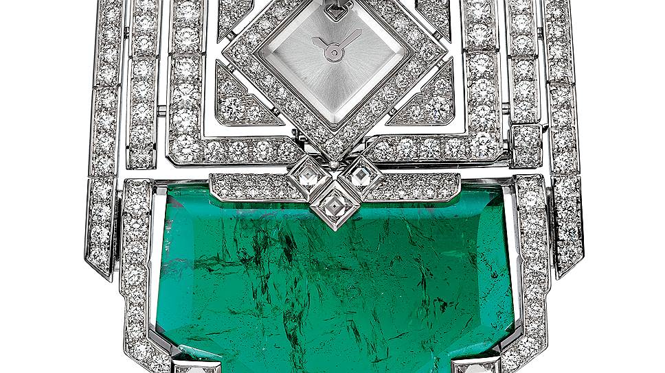Cartier, часы L&#39;Heure Envortye de Cartier High Jewellery Secret Watch, золото, бриллианты, изумруд, Cartier
