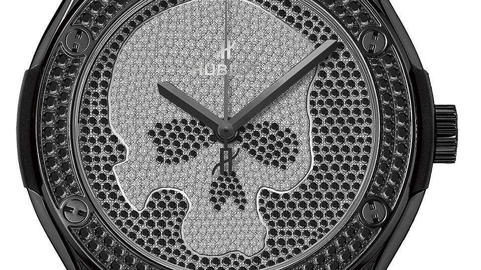 Часы Classic Fusion Skull Pave, титан с PVD-покрытием, бриллианты 
