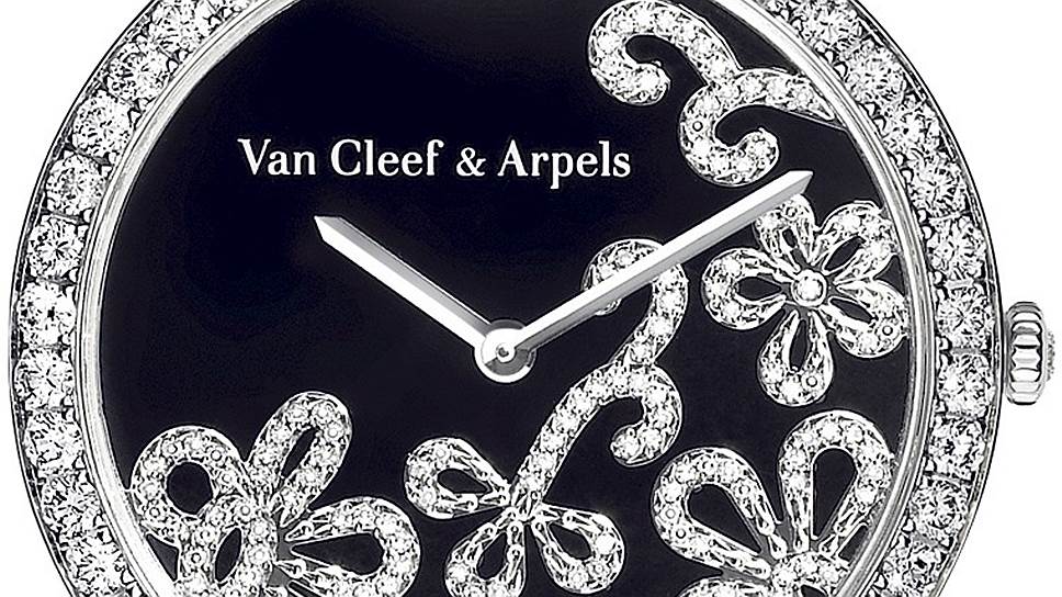 Часы Lady Arpels Dentelle, золото, бриллианты, Van Cleef &amp; Arpels 
