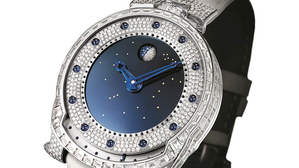 De Bethune, DBL Ladies Watch: женские драгоценные часы с бриллиантами и сапфирами, с индикатором фаз Луны и запасом хода на шесть дней