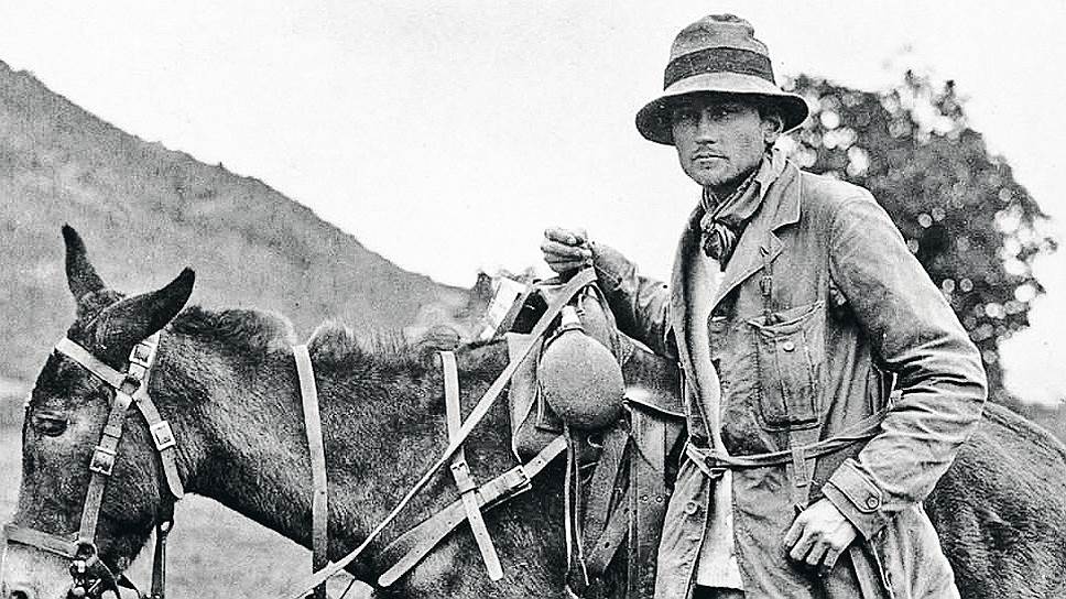 Путешественник и археолог Хайрем Бингем в долине Урубамба (Перу), 1911 год 
