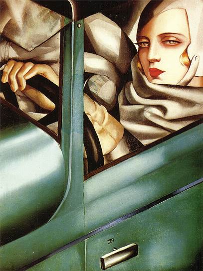 Тамара де Лемпицка, &amp;quot;Автопортрет в зеленом Bugatti&amp;quot;, 1925 
