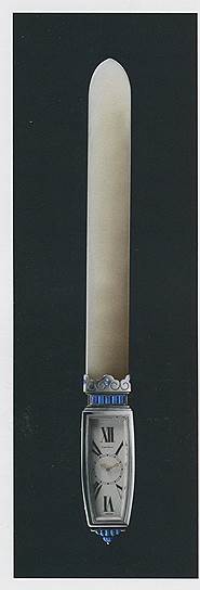 Нож для разрезания бумаги с часами, Cartier, 1930 