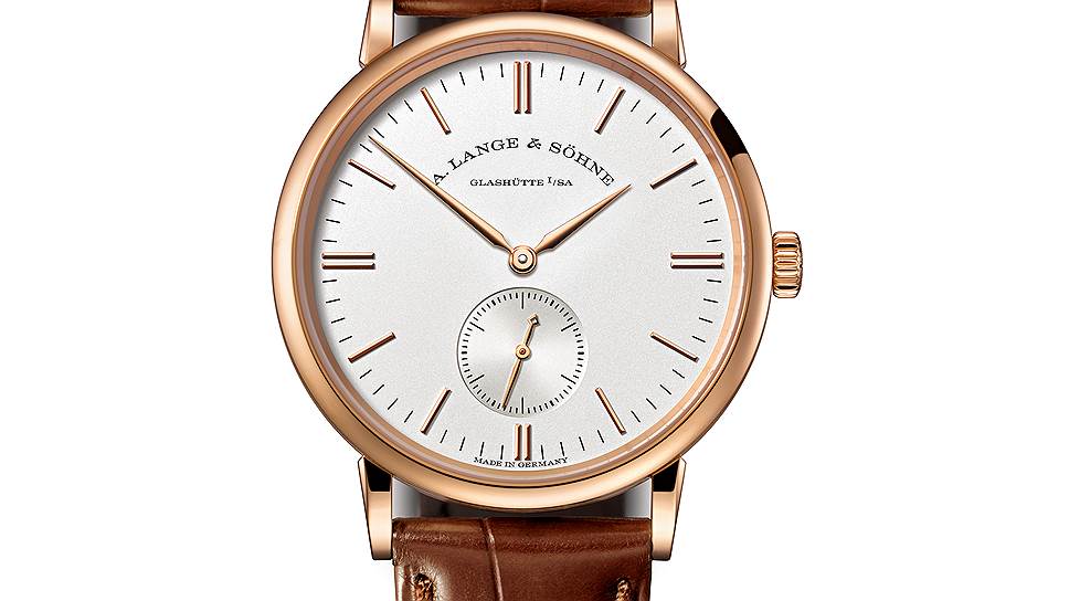 A. Lange &amp; Sohne, часы Saxonia, розовое золото 
