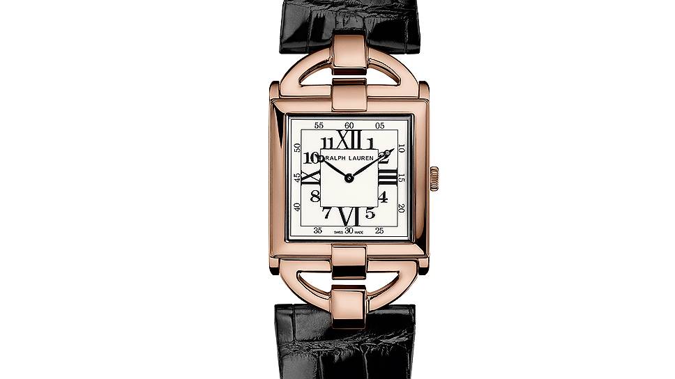Ralph Lauren, часы Tuxedo Rose Gold, розовое золото 
