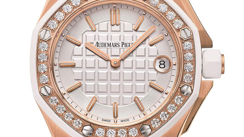 Счастливые часы Серены Уильямс — Audemars Piguet Royal Oak Offshore из розового золота c кольцом циферблата, украшенным бриллиантами