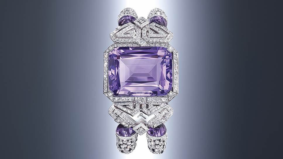 Cartier, Purple High Jewelry Secret Hour Watch