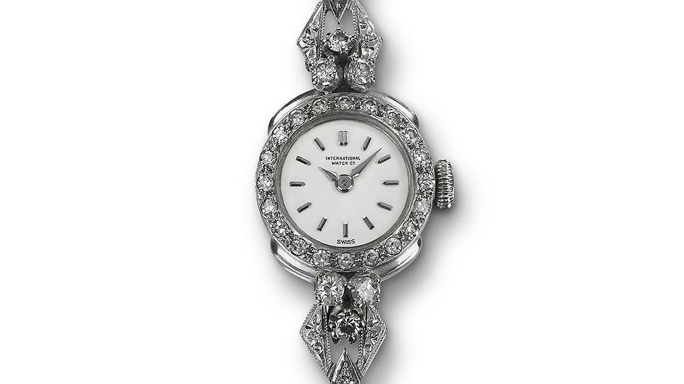 Часы из белого золота с бриллиантами, 1958 год 
